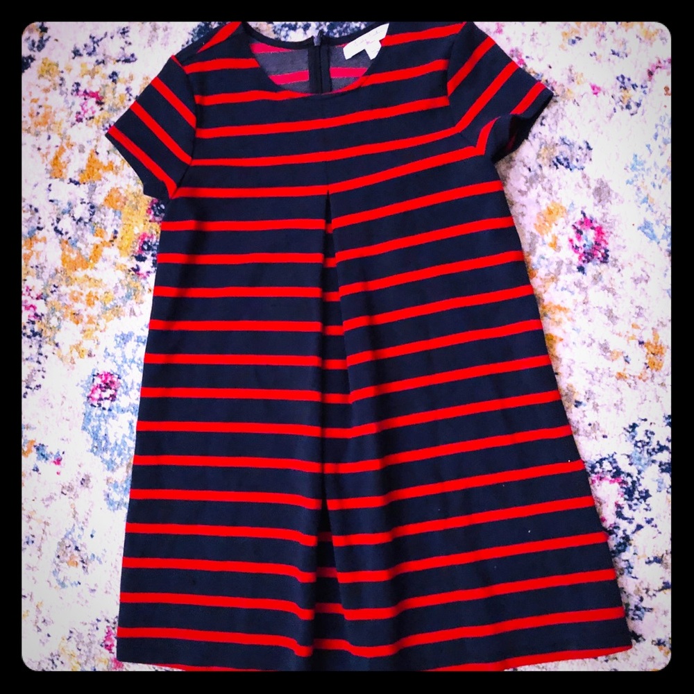 Brooks Brothers Girls Center-Pleat Striped Dress L